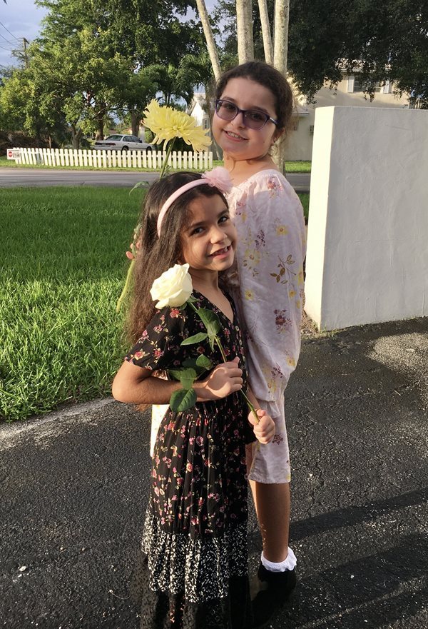 Vanessa's daughters after the funeral