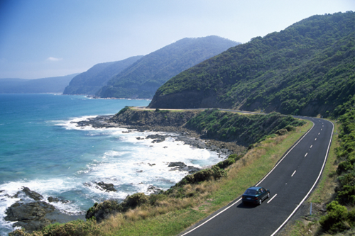 Road by the ocean