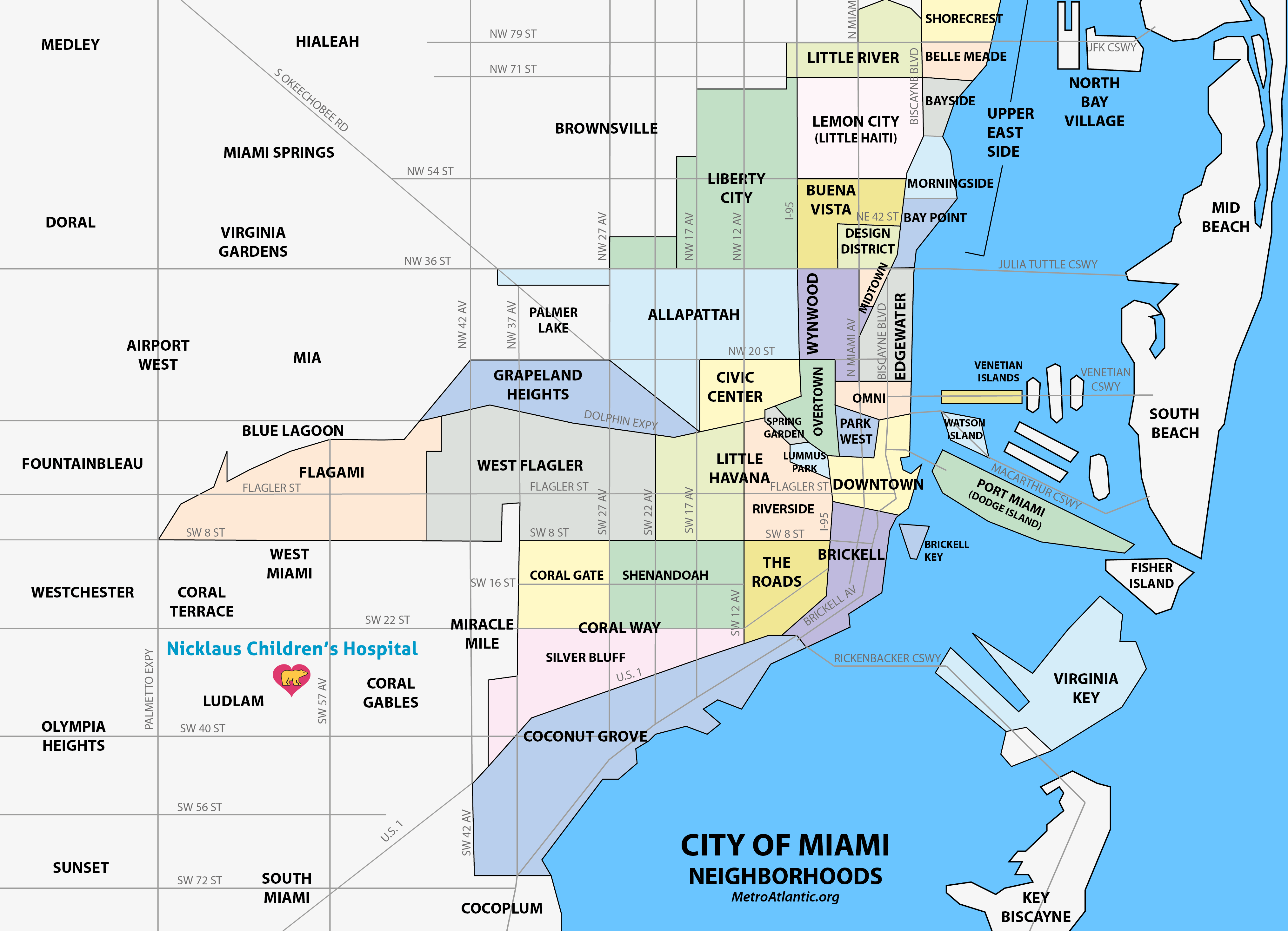 map of miami.