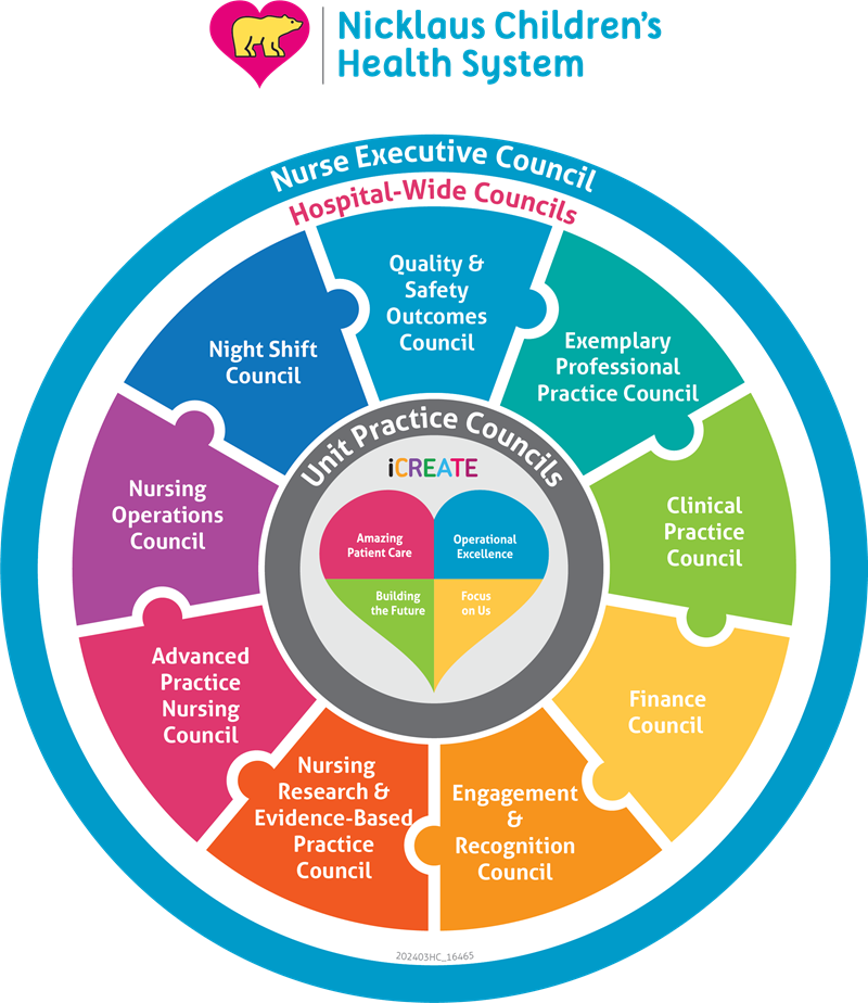 Nursing Shared Leadership Council Structure Graph