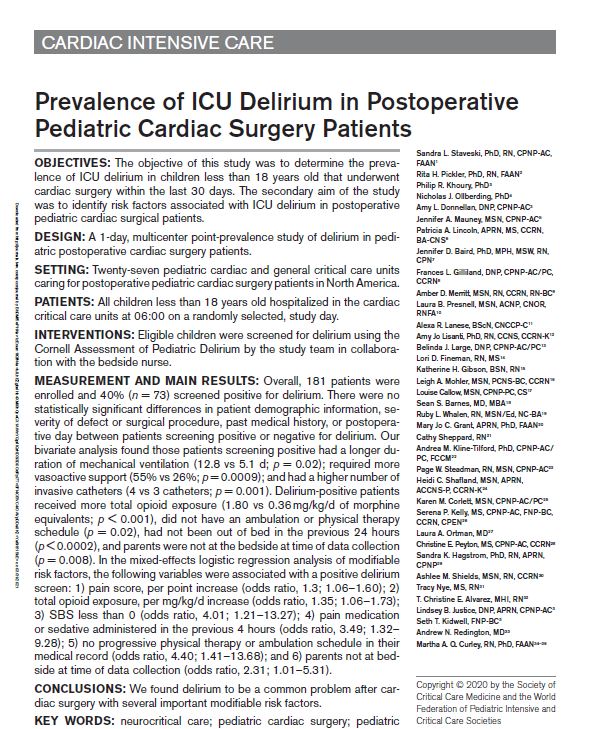 screenshot of published study