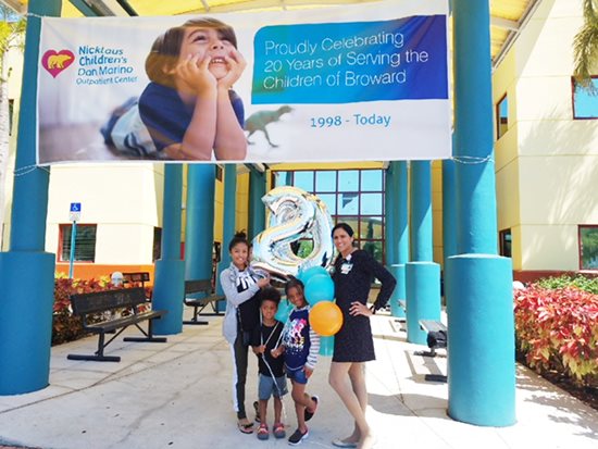 The Pouncey family celebrates the 20th anniversary of the Nicklaus Children’s Dan Marino Outpatient Center