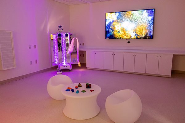 Sala sensorial en Nicklaus Children's