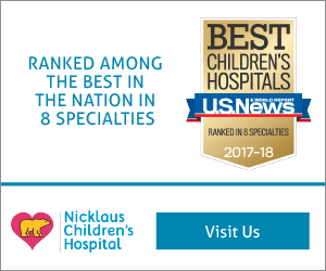 Ranked Among the Best in the Nation Learn more about Nicklaus Children's Hospital