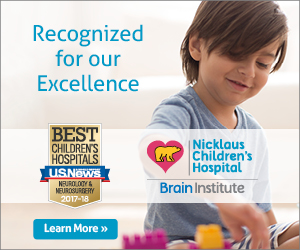 Recognized for our Excellence The Nicklaus Children's Brain Institute has been recognized by U.S. News & World Report.