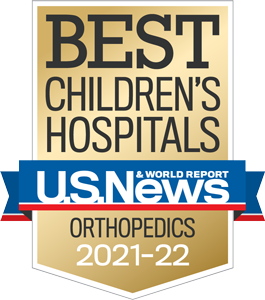 Clasificado entre los mejores hospitales infantiles de ortopedia por U.S News & World Report