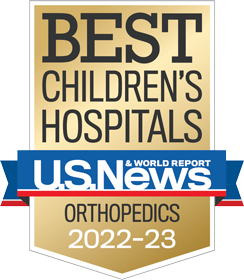 Clasificado entre los mejores hospitales infantiles de ortopedia por U.S. News & World Report