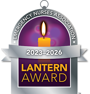 Emergency Nurses Association lantern award recognition for an exemplary emergency department.