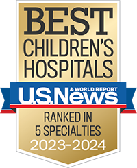 Ranked among the best children's hospitals by US News and World Report.