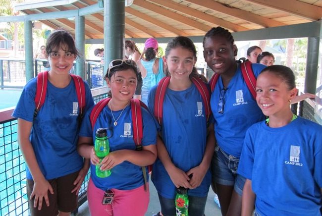 group of children at a water park