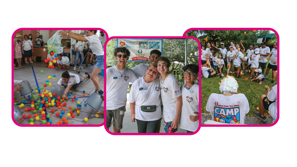 foto collage del campamento.