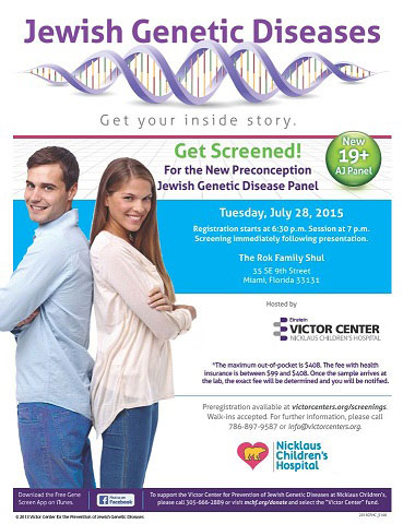 Victor Center Jewish Genetic Diseases Screening