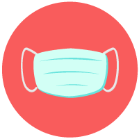 medical mask icon.