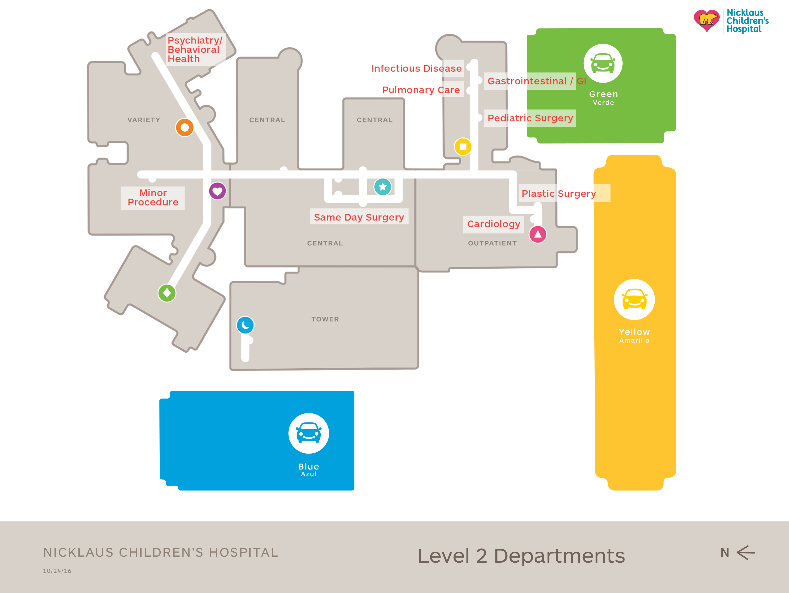 Map Level 2 - Nicklaus Children's Hospital