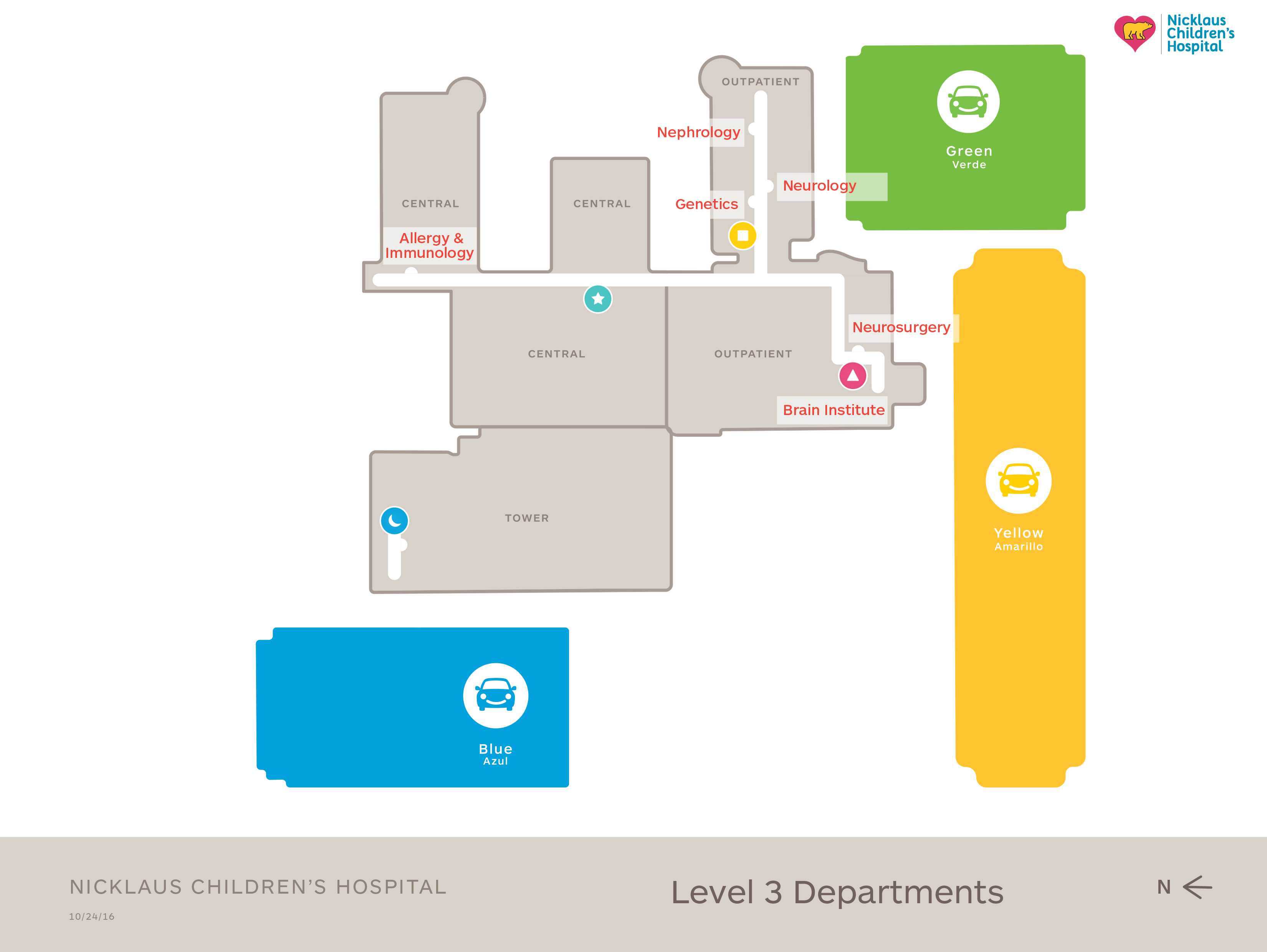 Mapa del nivel 3 - Nicklaus Children’s Hospital