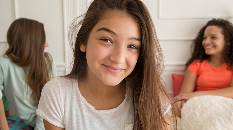 smiling teenage girl