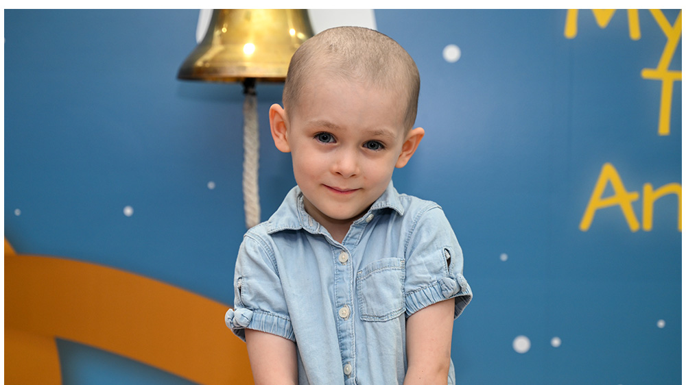 patient Juniper on her last day of treatment.