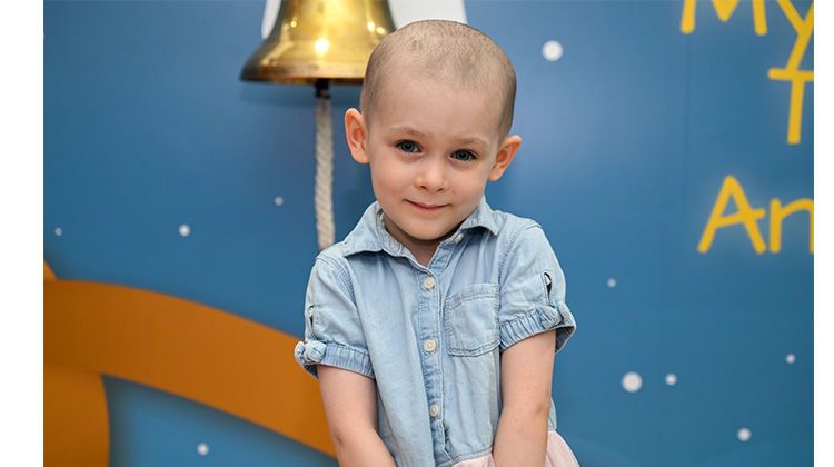 patient Juniper on her last day of treatment.