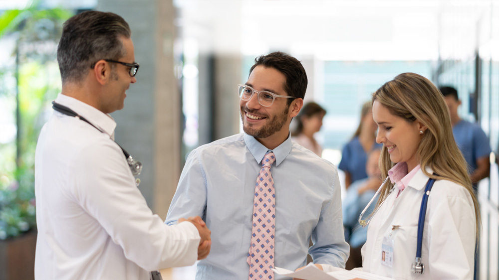 doctors shaking hands.