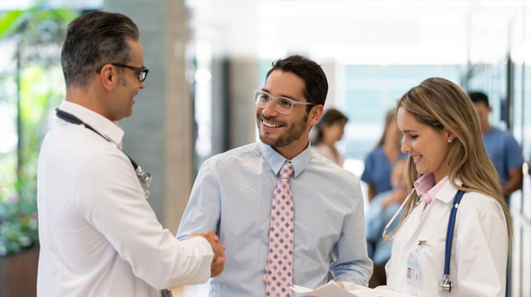 doctors shaking hands.