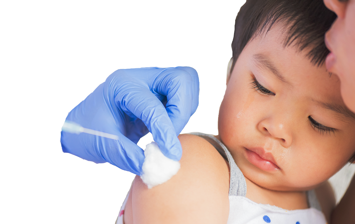 baby receiving covid vaccine