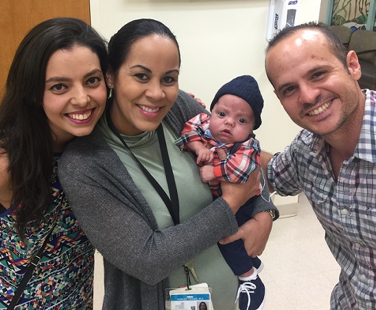 Baby Piero with Dr. Tirado and family. 