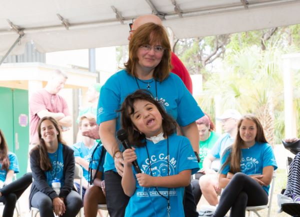 Mariana at a summer camp event.