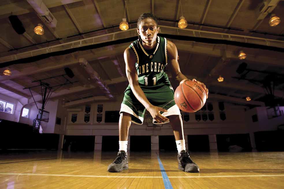 Brandon on a basketball court