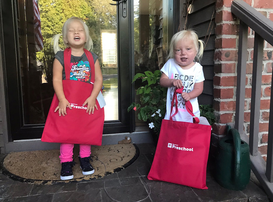 Teegan and Riley first day of school.