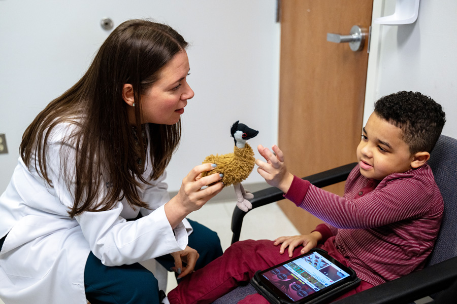 Dr. Monduy playing with Ka'lee.
