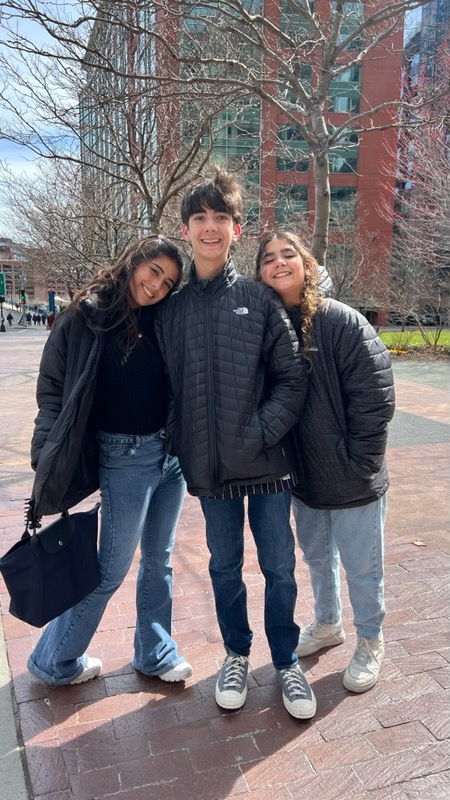Tomas with his sisters