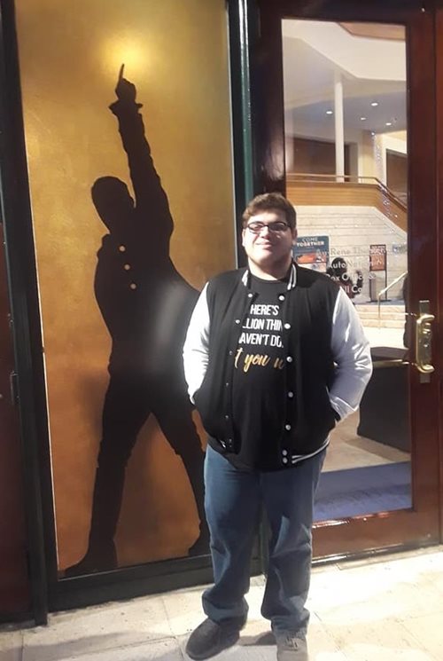 Eric attending the Hamilton Musical