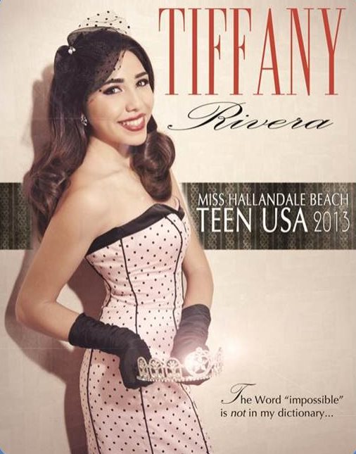 Miss Hallandale Beach Teen USA 2013 poster featuring Tiffany