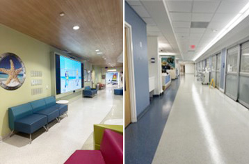 view of the hall and waiting room.