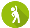 icon with figure exercising