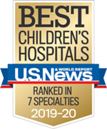 Ranked in 8 Specialties among the Best Children's Hospitals