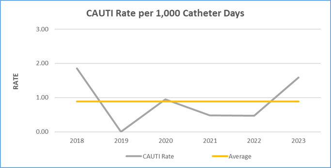 Catheter-associated urinary tract infections rate
