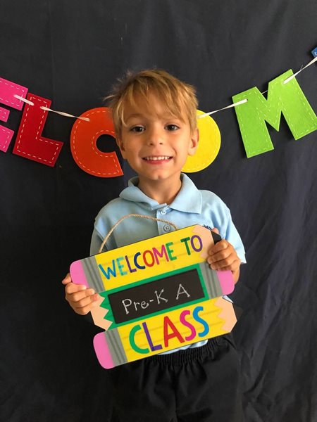 tomas' first day in kindergarten