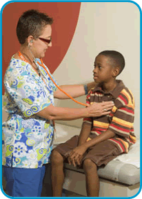 Image of Nurse with boy